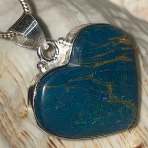 Ocean Jasper Heart handcrafted pendant
